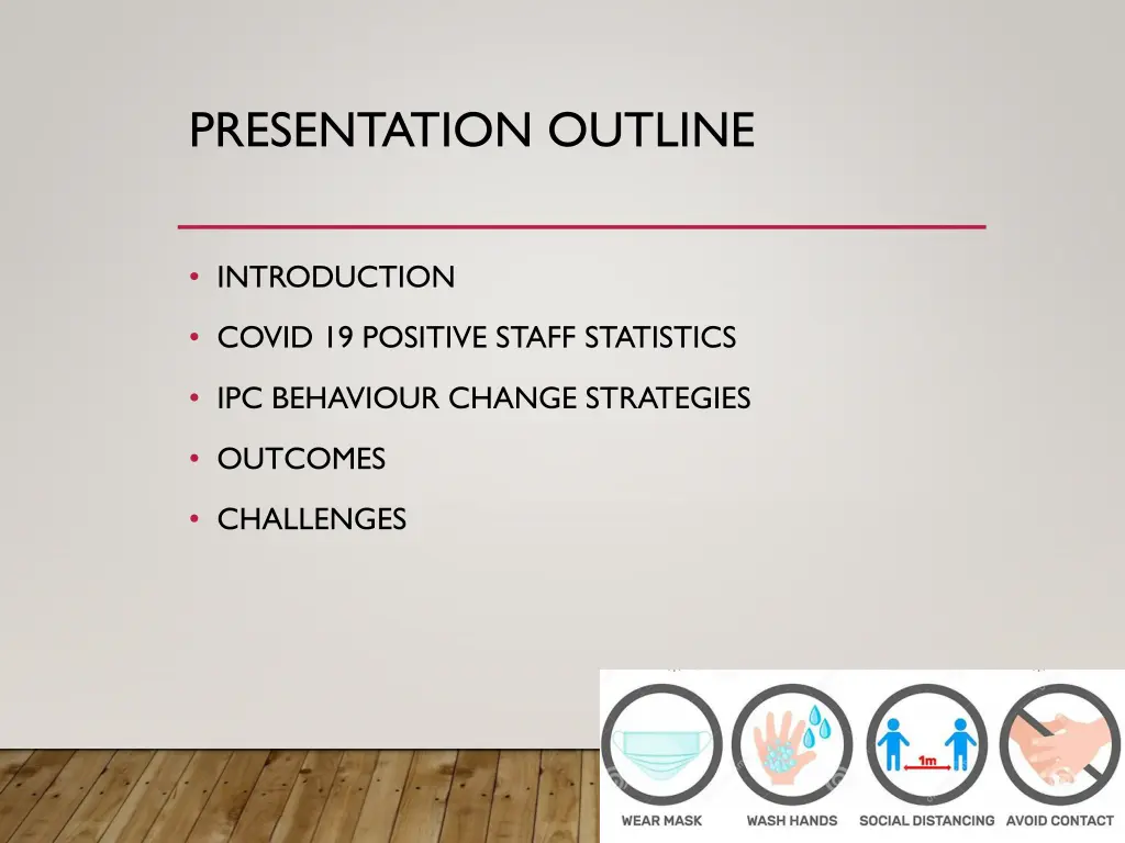 presentation outline