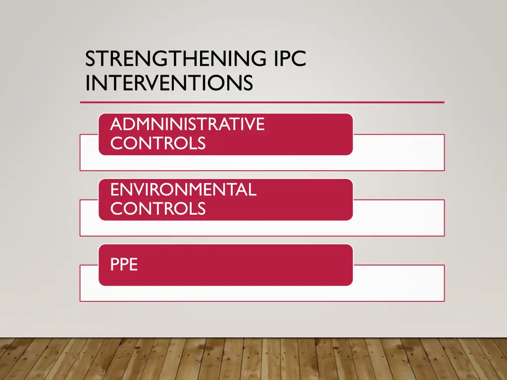 strengthening ipc interventions