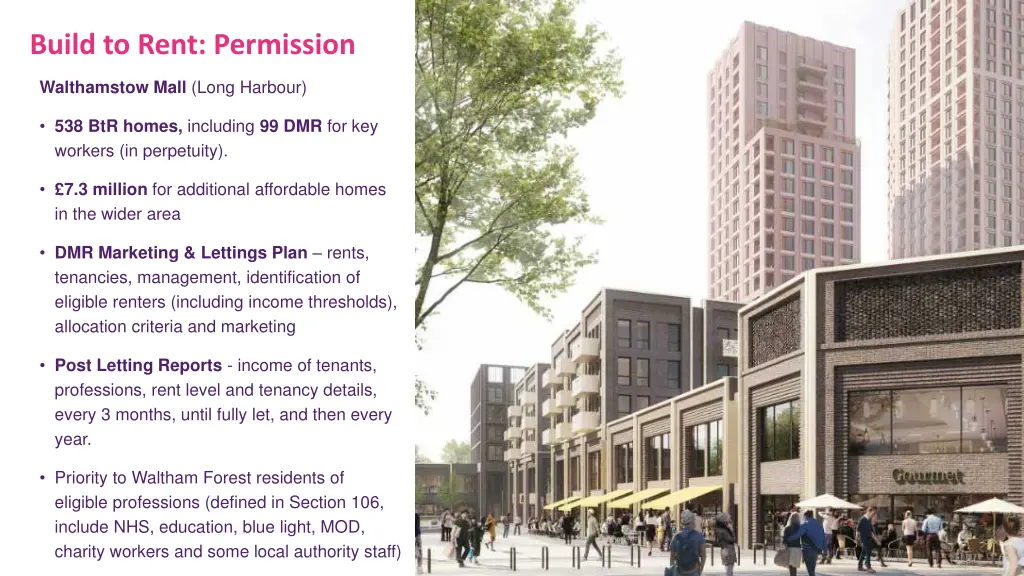 build to rent permission