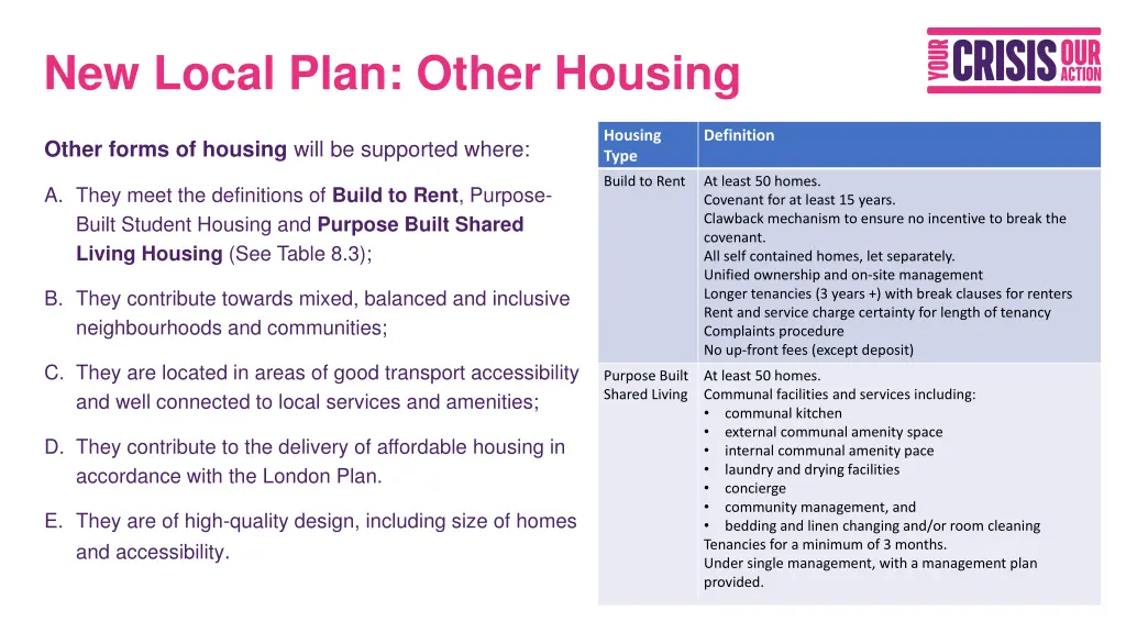 new local plan other housing