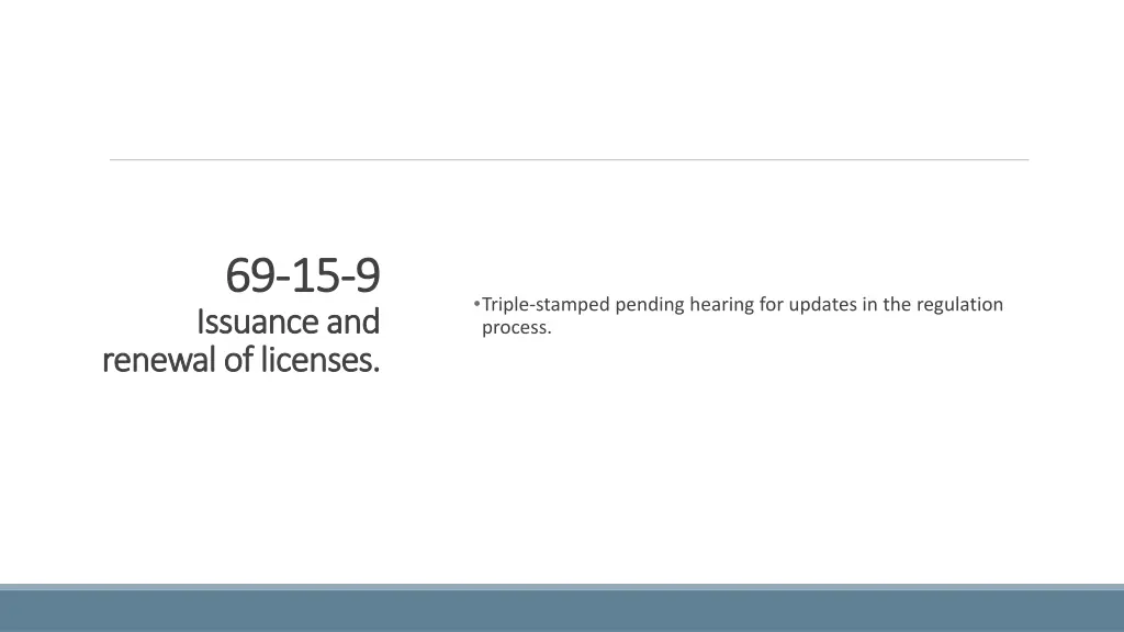 69 69 15 issuance and issuance and renewal