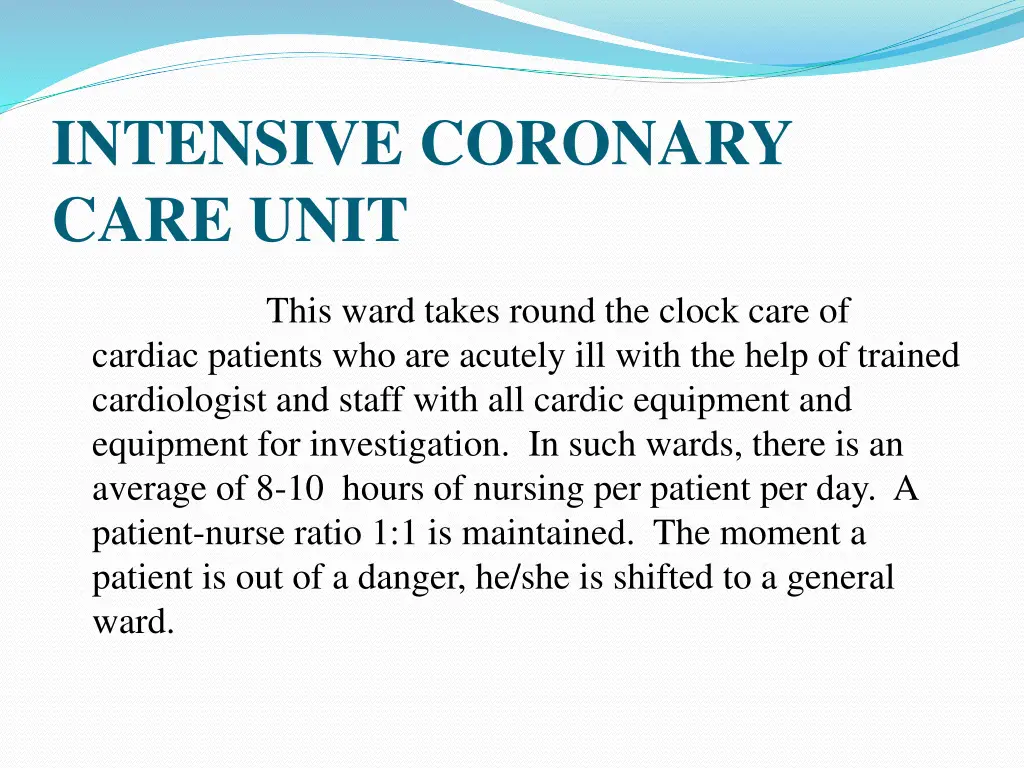 intensive coronary care unit 1