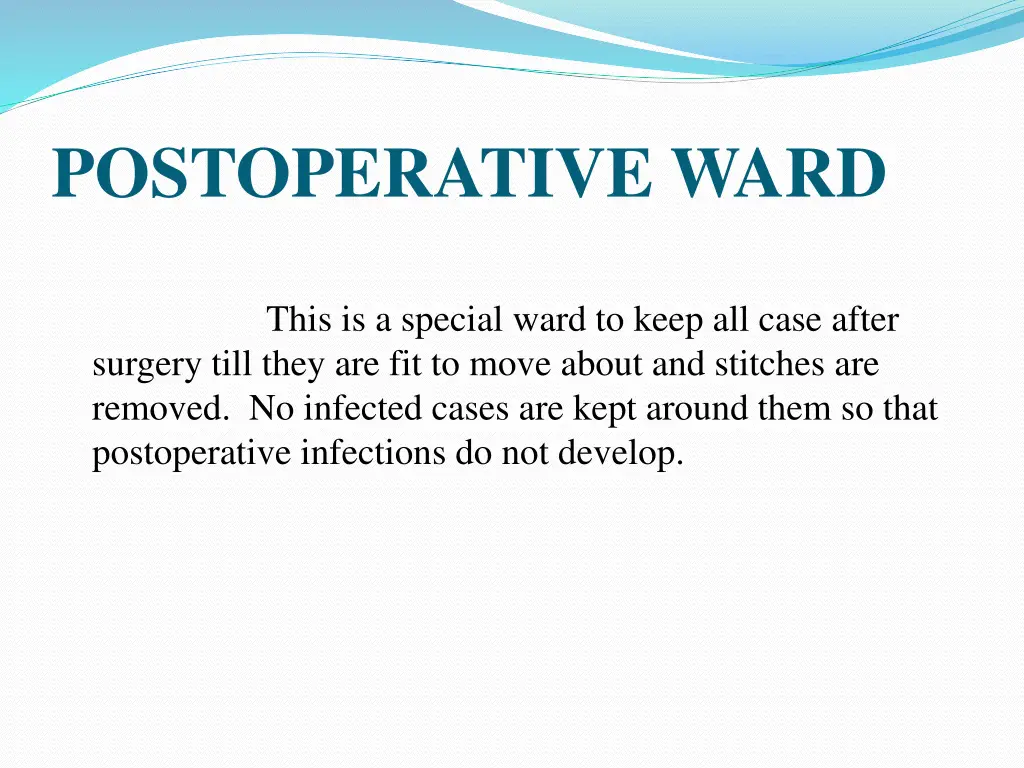 postoperative ward