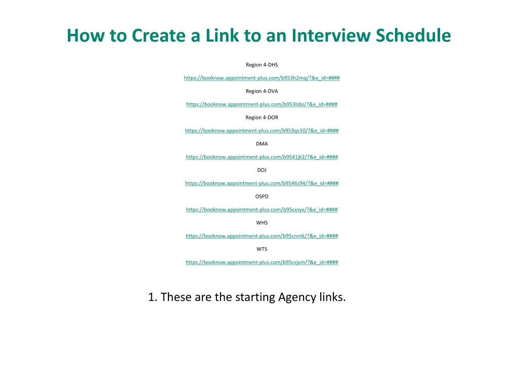 how to create a link to an interview schedule 1