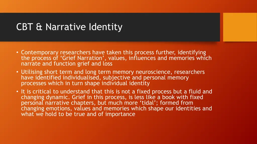 cbt narrative identity