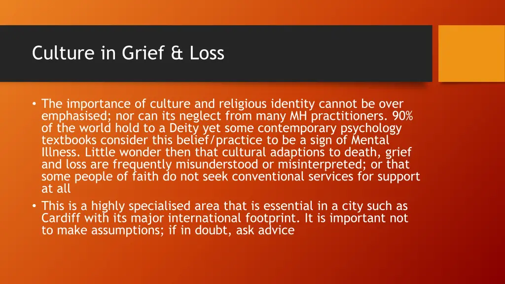 culture in grief loss