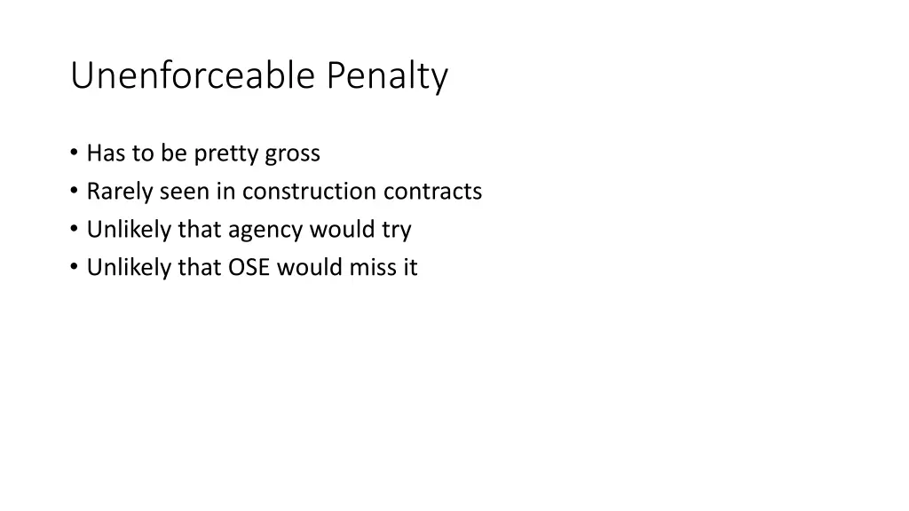 unenforceable penalty