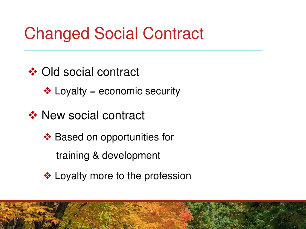 changed social contract