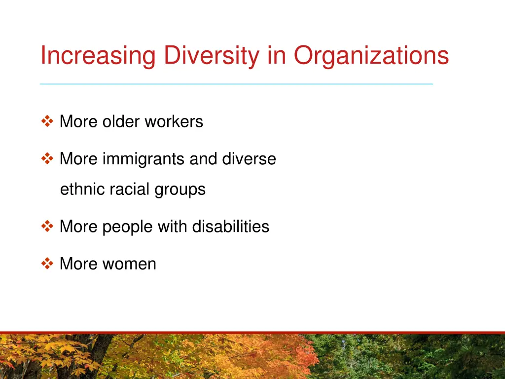 increasing diversity in organizations