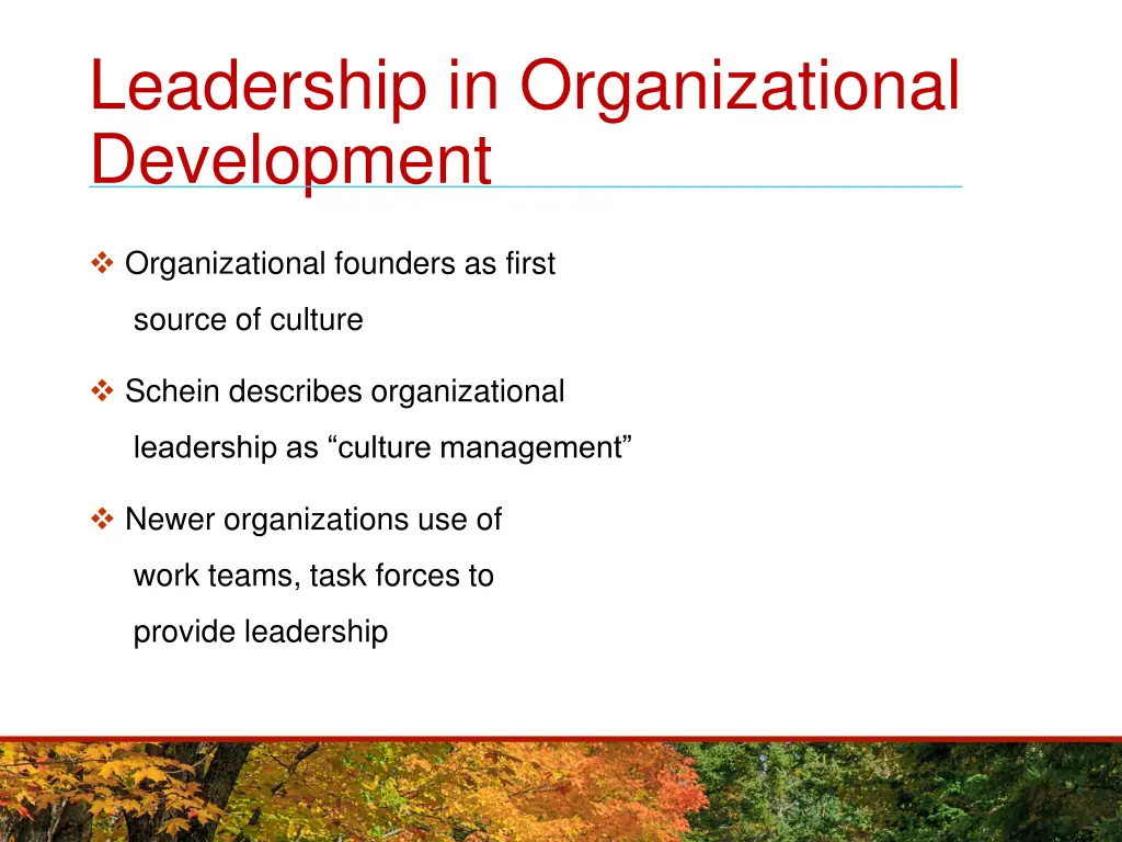 leadership in organizational development