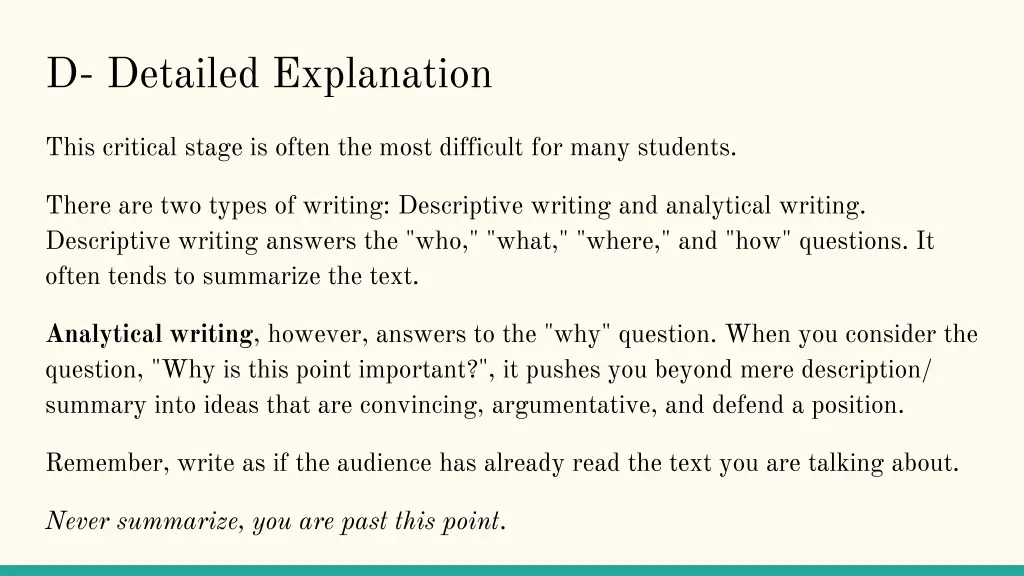 d detailed explanation 2