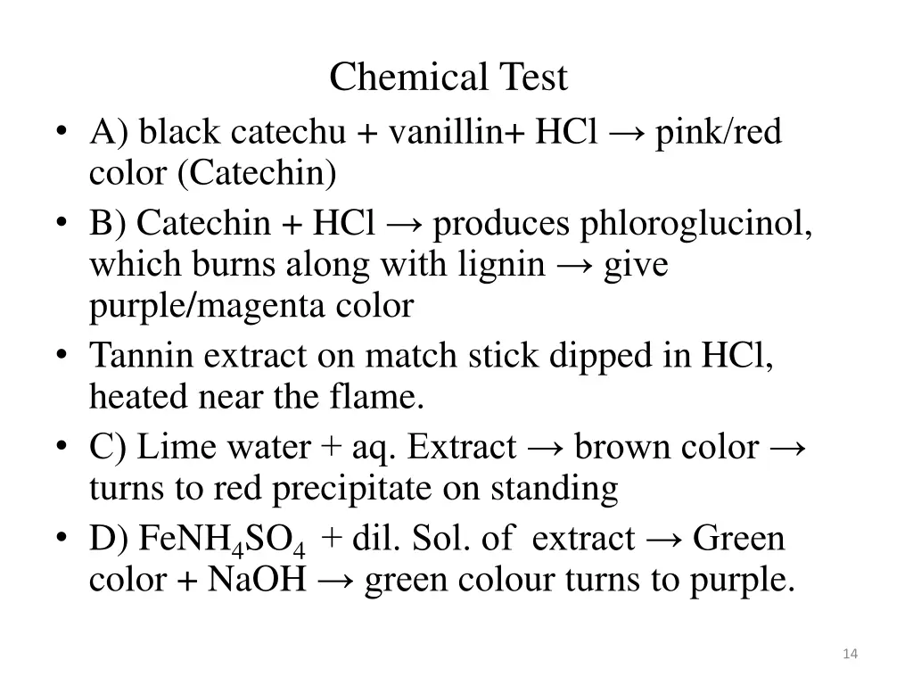 chemical test