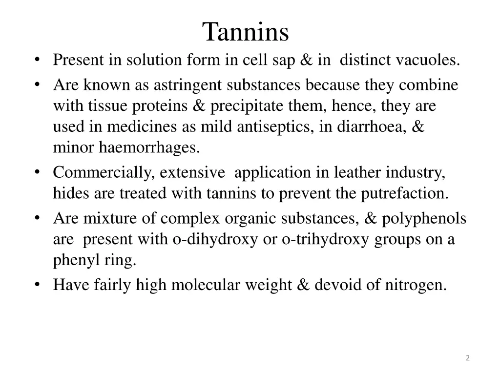 tannins