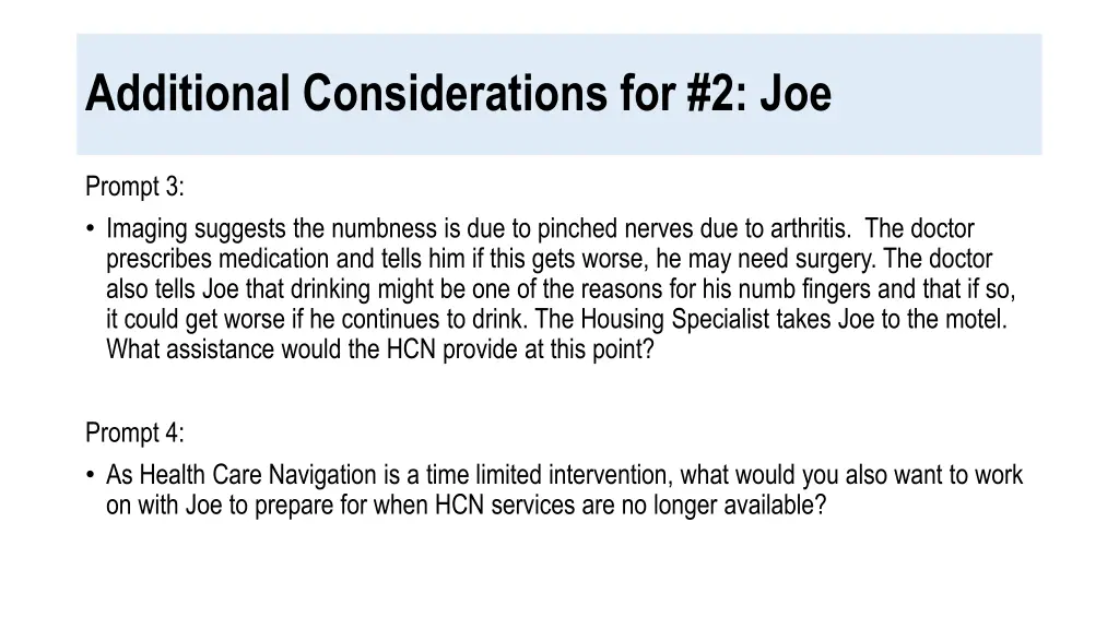 additional considerations for 2 joe