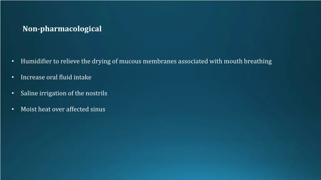 non pharmacological