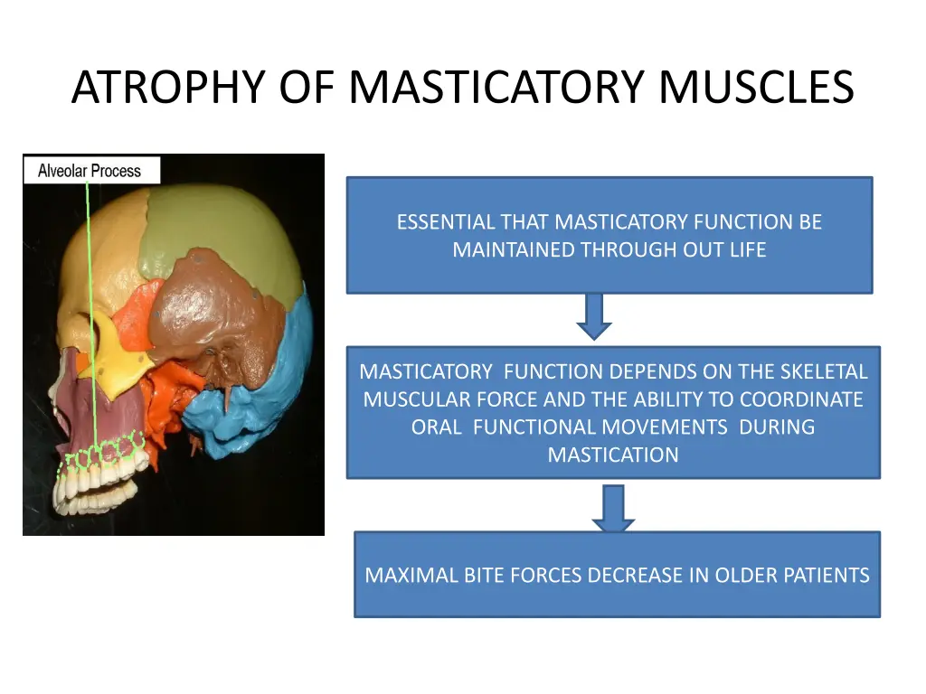 atrophy of masticatory muscles