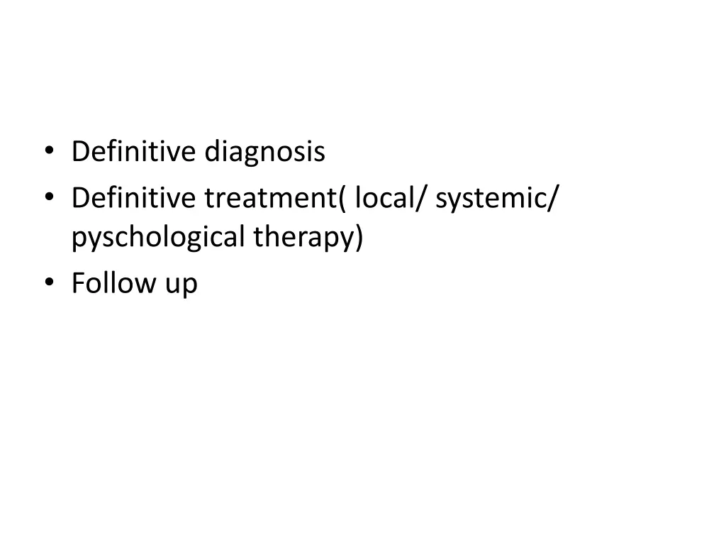 definitive diagnosis definitive treatment local