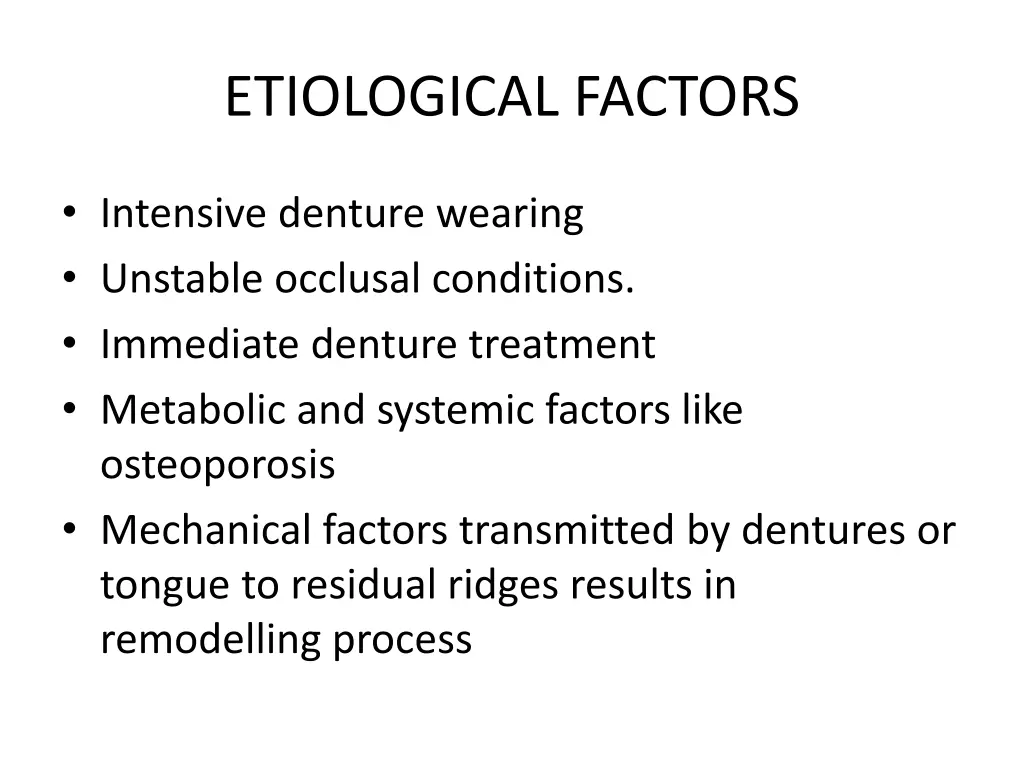 etiological factors