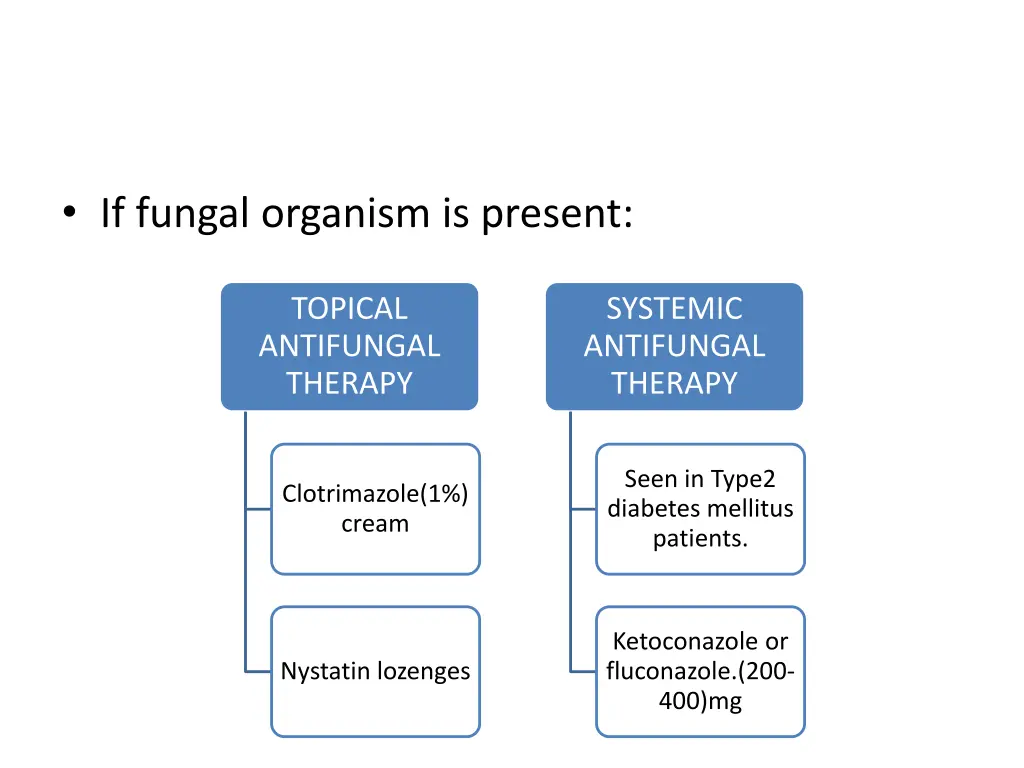 if fungal organism is present