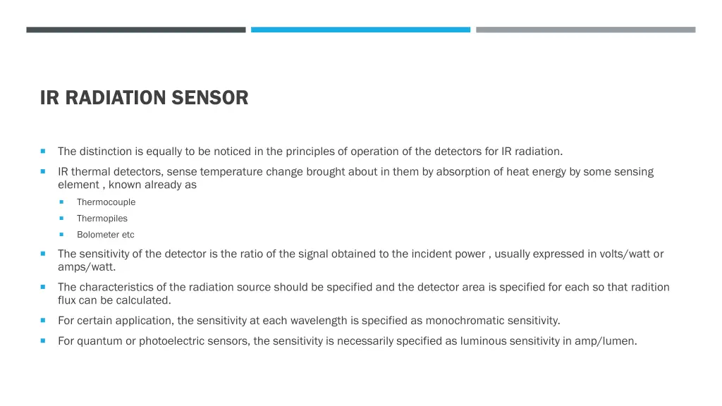 ir radiation sensor