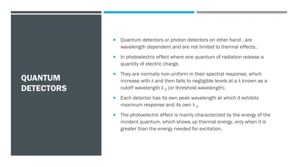 quantum detectors or photon detectors on other