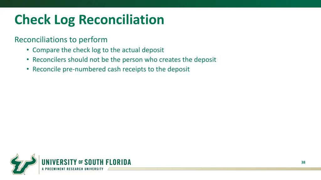 check log reconciliation