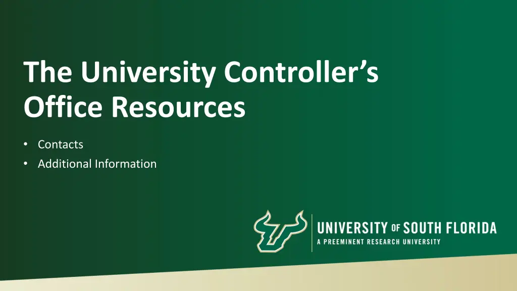 the university controller s office resources