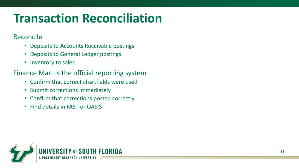 transaction reconciliation