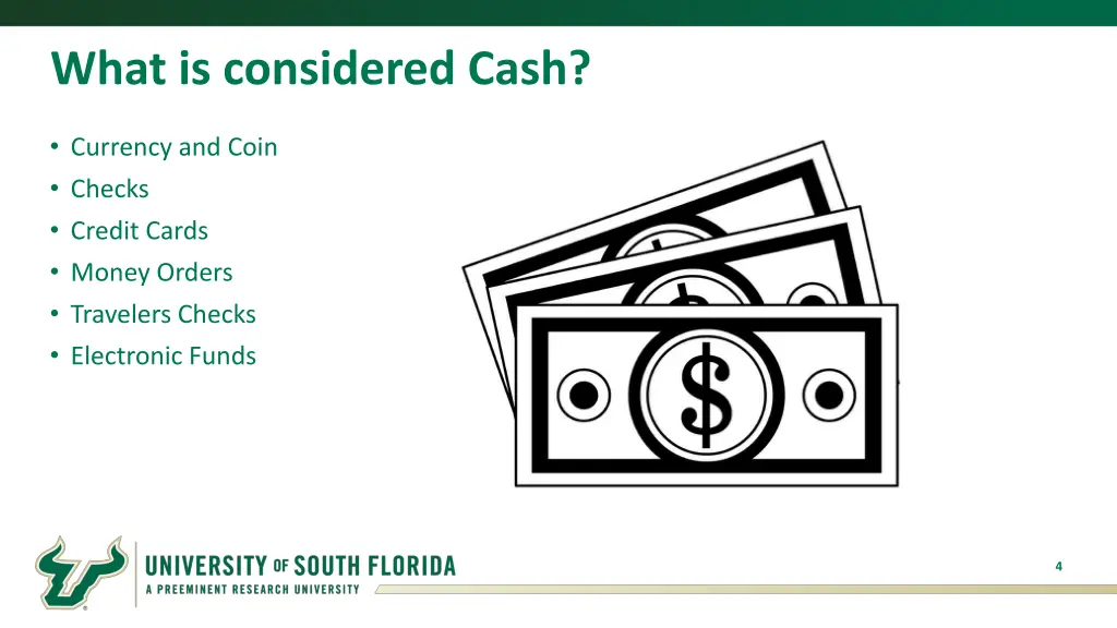 what is considered cash