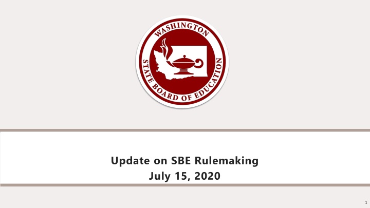 update on sbe rulemaking july 15 2020