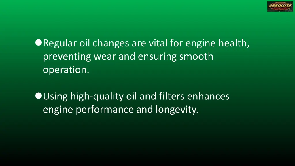 regular oil changes are vital for engine health