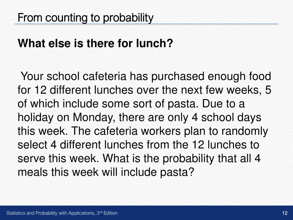 from counting to probability from counting