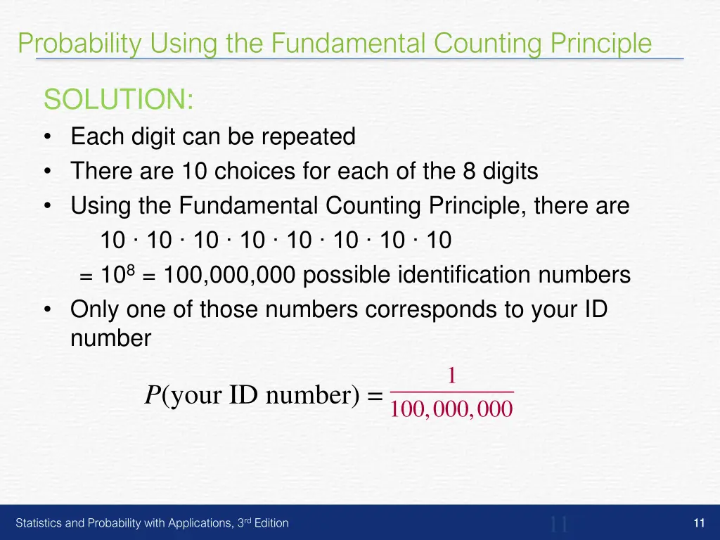 probability using the fundamental counting 1