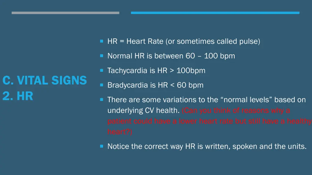 hr heart rate or sometimes called pulse