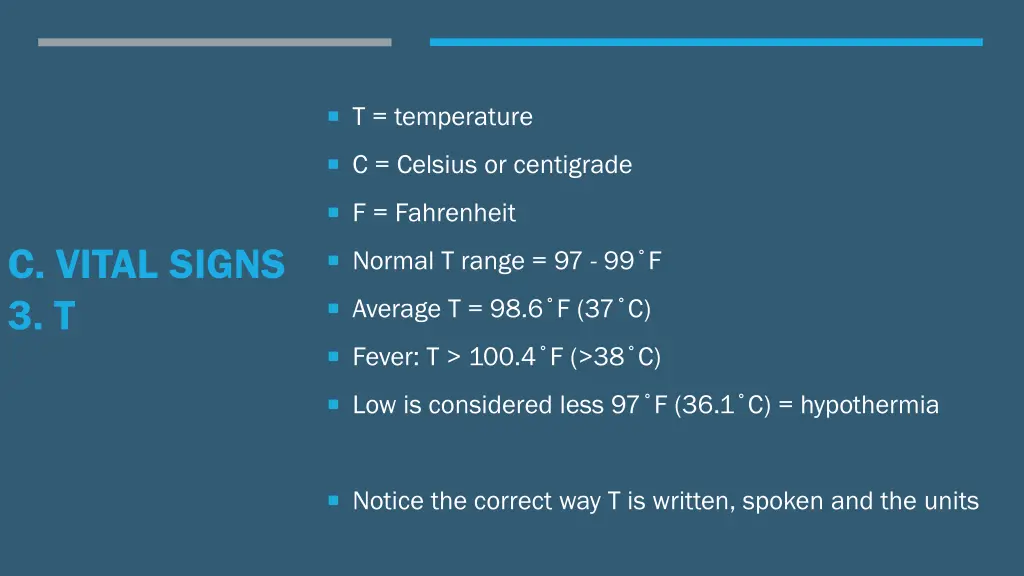 t temperature