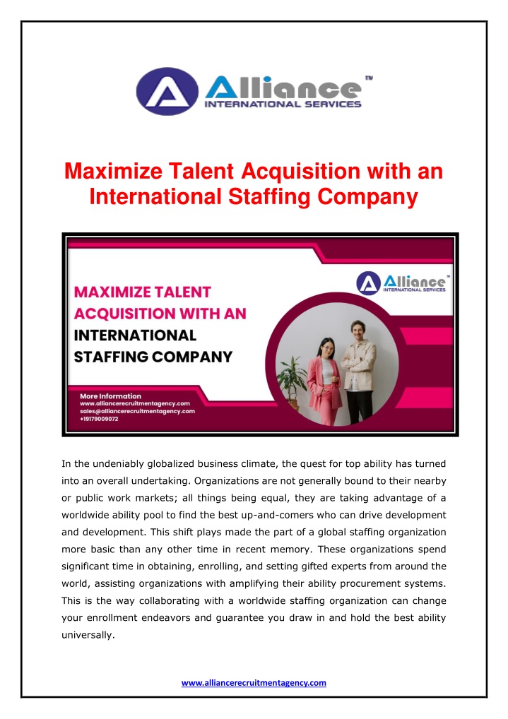 maximize talent acquisition with an international