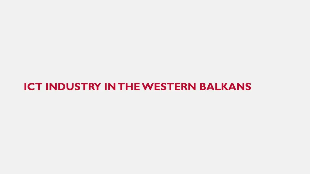 ict industry in the western balkans