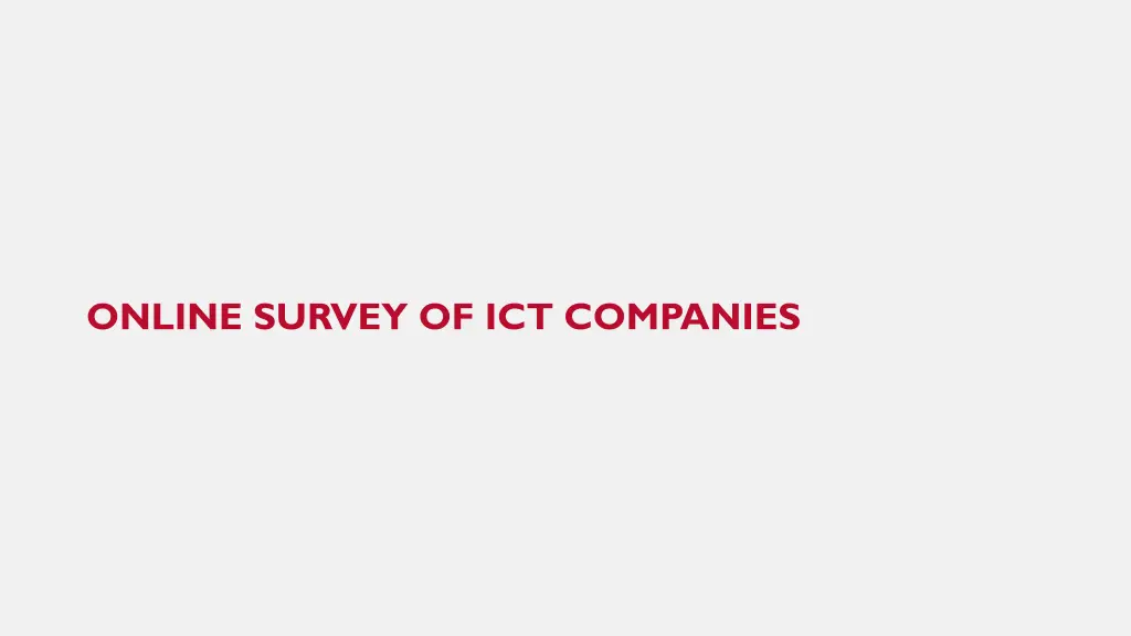 online survey of ict companies