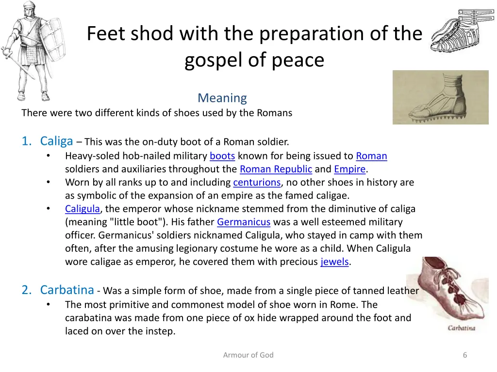 feet shod with the preparation of the gospel