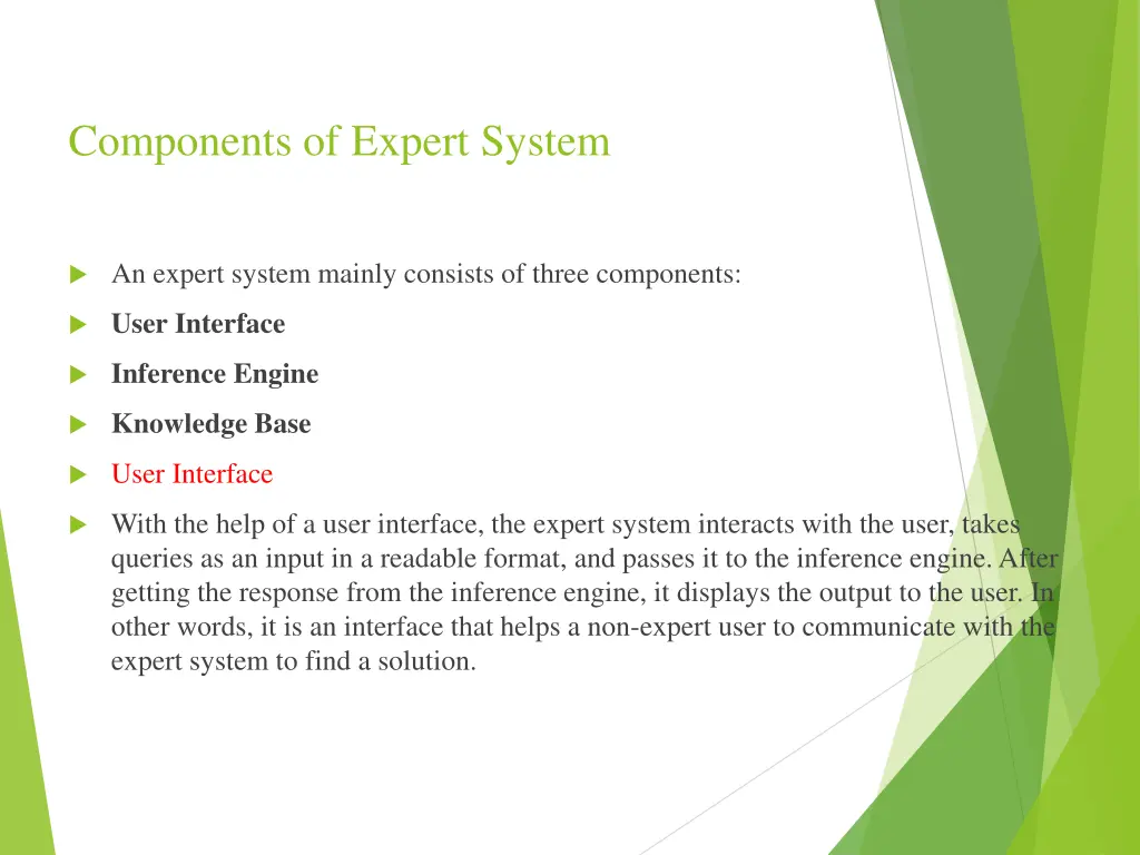 components of expert system