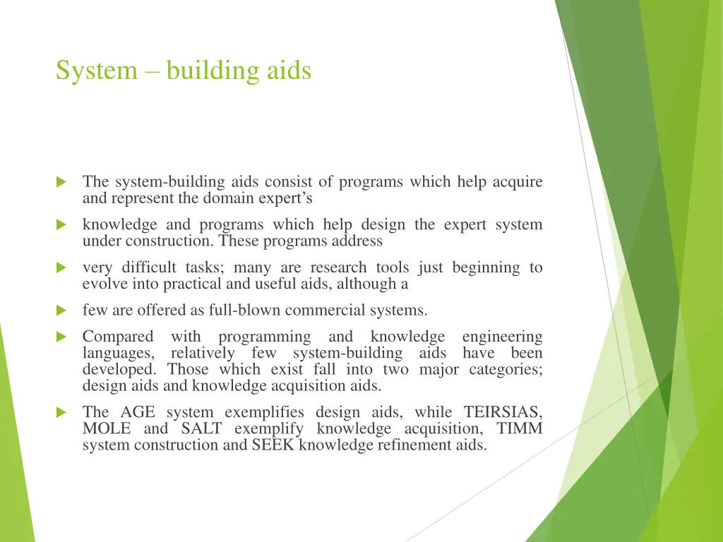 system building aids