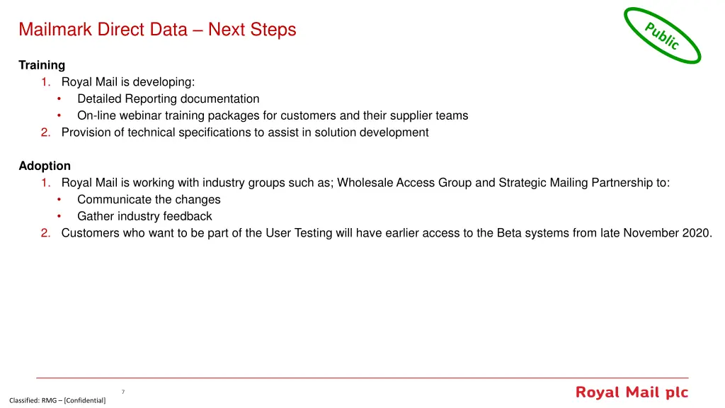 mailmark direct data next steps