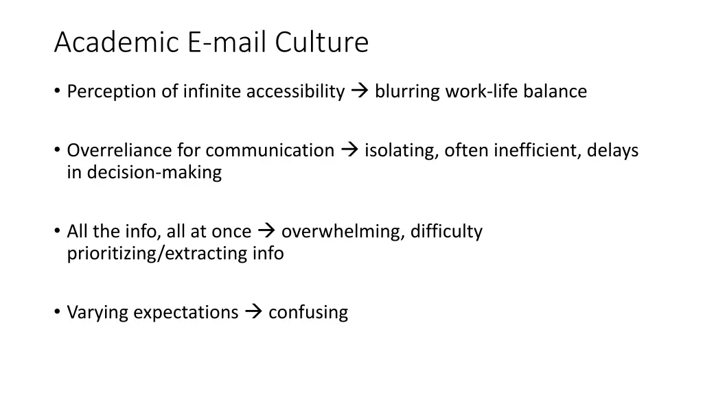 academic e mail culture