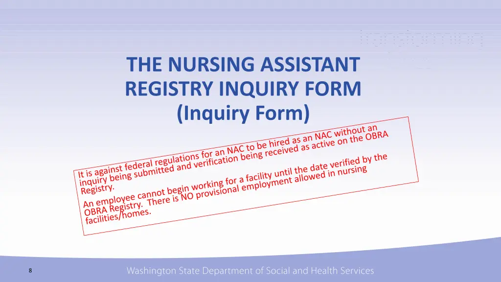 the nursing assistant registry inquiry form