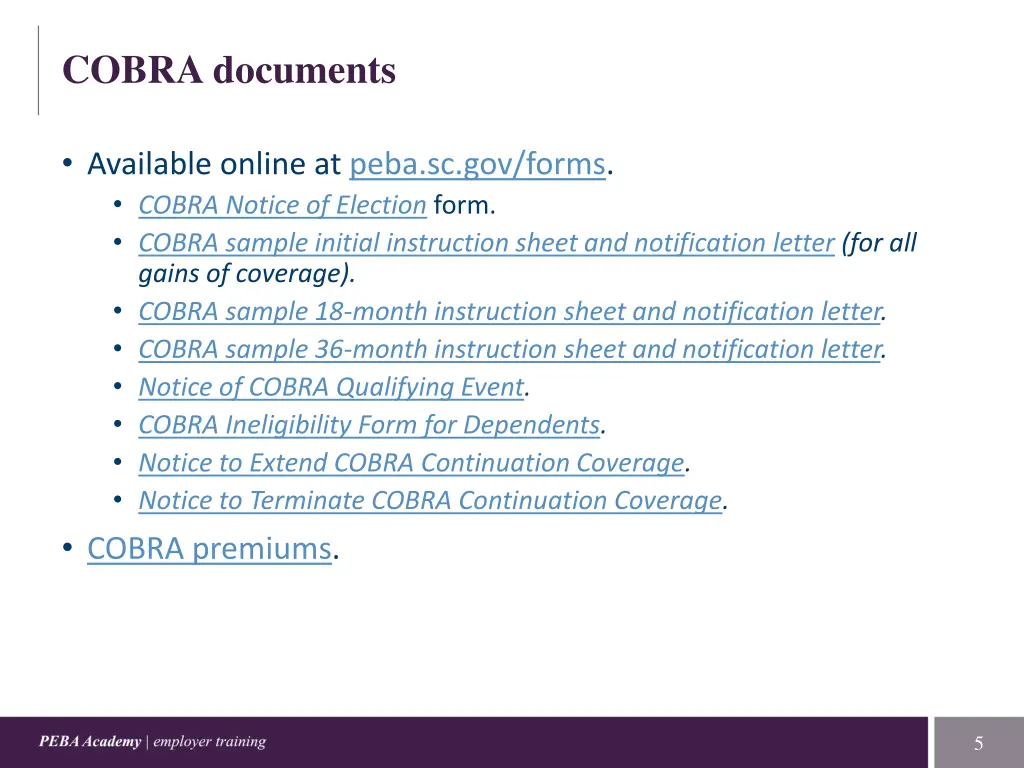 cobra documents