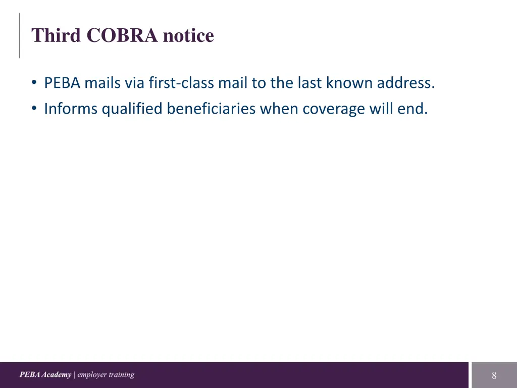 third cobra notice