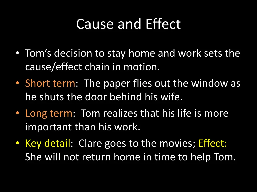 cause and effect