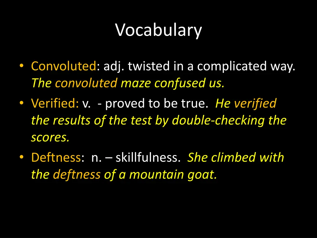 vocabulary