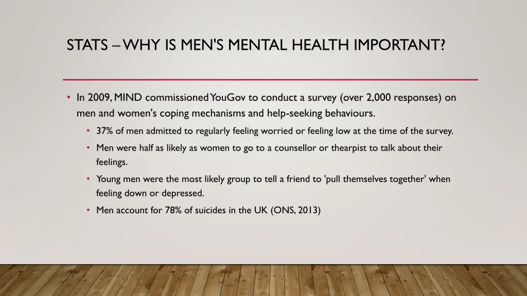 stats why is men s mental health important