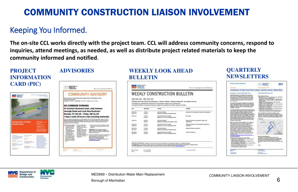 community construction liaison involvement